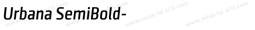 Urbana SemiBold字体转换